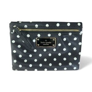 Kate Spade Black and White Polka Dot Cosmetic Bag